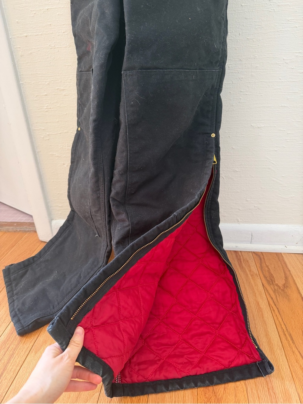 Carhartt Black Canvas insulated Overalls - Picture 6 of 7